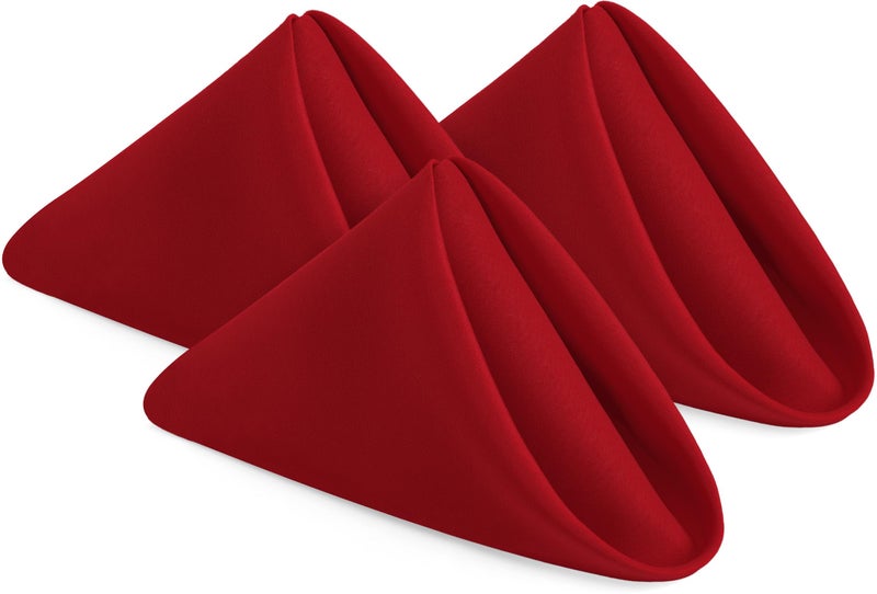 Utopia Home Red Cloth Napkins (12 Pack, 20x20 Inches), Ideal Dinner Napkins for Party, Wedding and Lunch/Dinner - Image 1