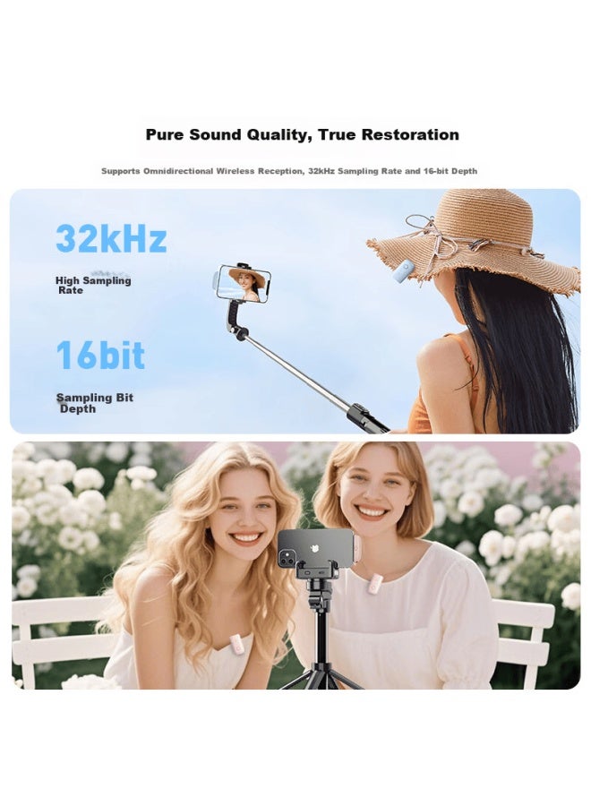 Witgoer Wireless Lavalier Microphone With Triple Noise Reduction, Magnetic Clip-on Kit For Hosts, Bluetooth Dual Connection, Video Recording, Mobile Phone Compatible - Image 4