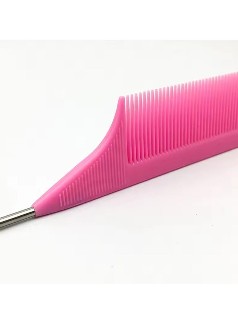 Goolsky 1pc Professional Pointed Tail Hair Comb Salon Cut Comb Styling Stainless Steel Spiked Salon Hair Care Hairdresser Styling Tool - Image 2