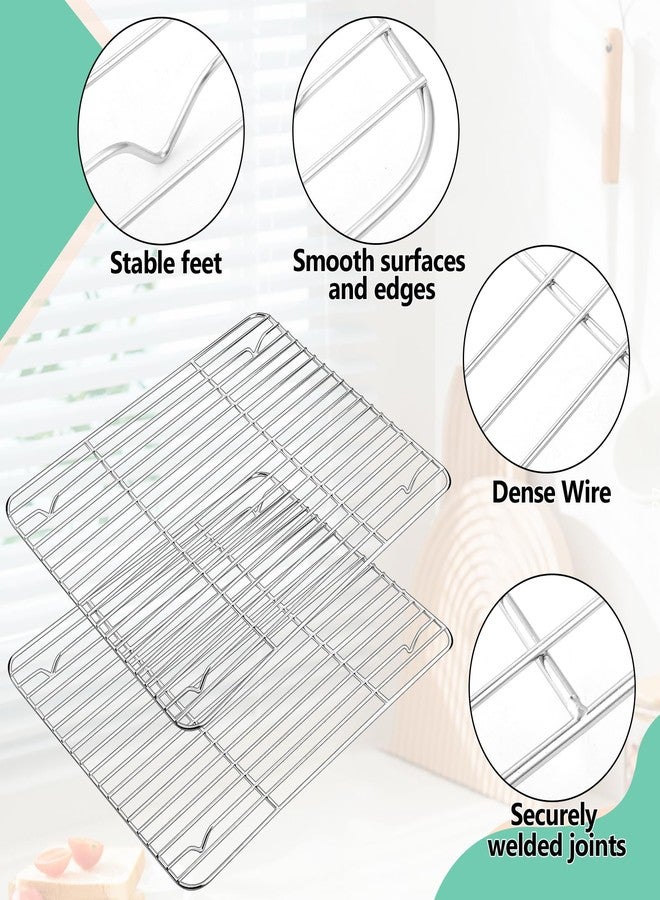 Dyrfolm 4 Pcs Baking Cooling Rack, Stainless Steel Baking Racks, Heavy Duty Wire Racks, Sturdy Cookie Cooling Rack for Roasting Grilling Cooking, Oven & Dishwasher Safe, 4 Different Sizes - Image 4