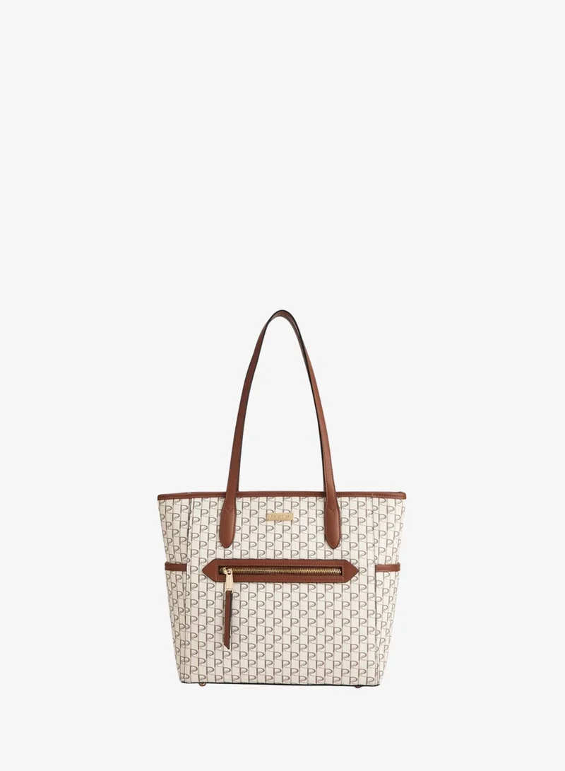 Women Tan Monogram Match Back