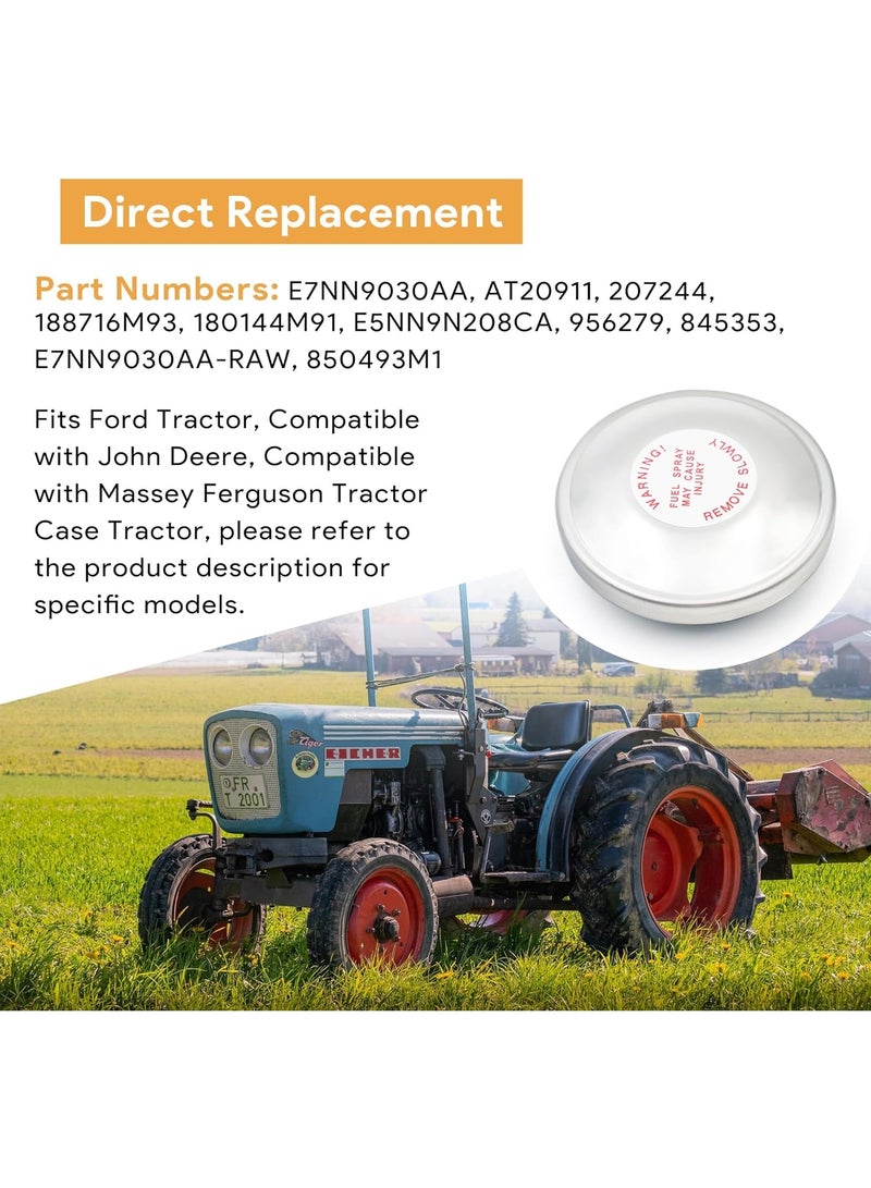 E7NN9030AA Fuel Cap E5NN9N208CA AT20911 for Ford Tractor 2000 2310 2600 2610 2810 2910 2N 8N 3000 3400 3500 3600 3610, for John Deere 1010 1020 1030 1035 1040 1070 1120 1130 1140 1520 - Image 3