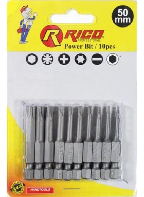 RICO 005-KK1131 10 Piece Torx Bit Set 50 mm 
