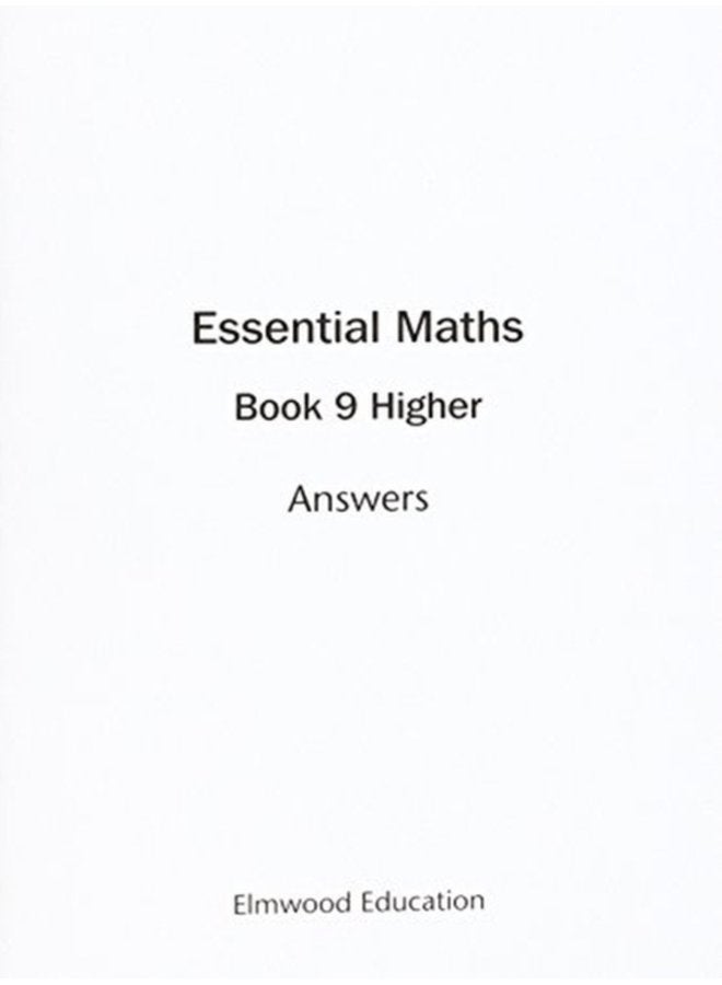 Essential Maths 9 Higher Answers - Paperback