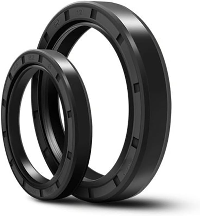 oil seal lip seal, 5pcs NBR TC Double Lip Seals with Spring, Metal Skeleton, Nitrile Rubber Coating, Inner Diameter 17mm 18mm Gasket Lip(17X25X7 (5Pcs)) - Image 5