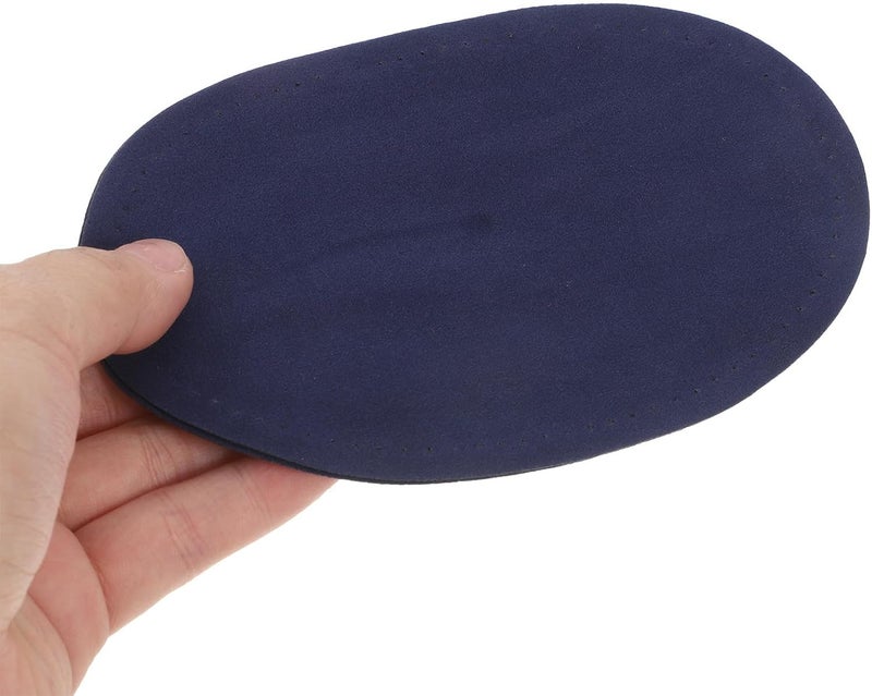 Oval Blue Elbow Repair Patches for Jackets 1 Pair DIY Sewing Craft Appliques with Suede Backing for Clothing Mending and Decoration - Image 3