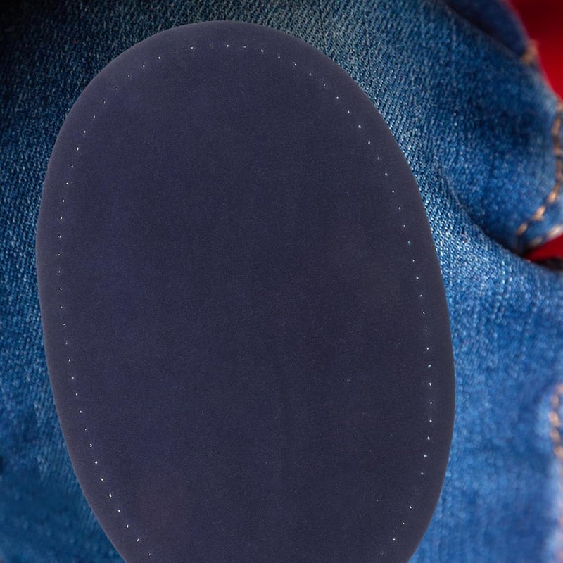 Oval Blue Elbow Repair Patches for Jackets 1 Pair DIY Sewing Craft Appliques with Suede Backing for Clothing Mending and Decoration - Image 4