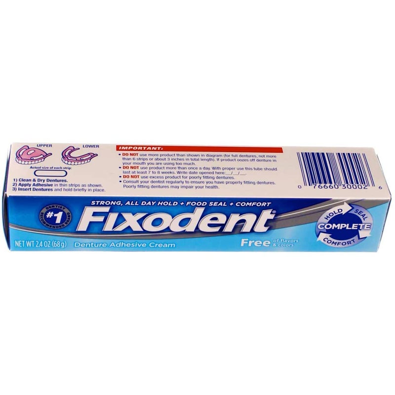 Fixodent Free Denture Adhesive Cream 2.40 oz (Pack of 5) - Image 5