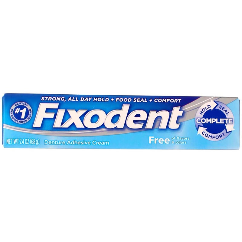 Fixodent Free Denture Adhesive Cream 2.40 oz (Pack of 5) - Image 1