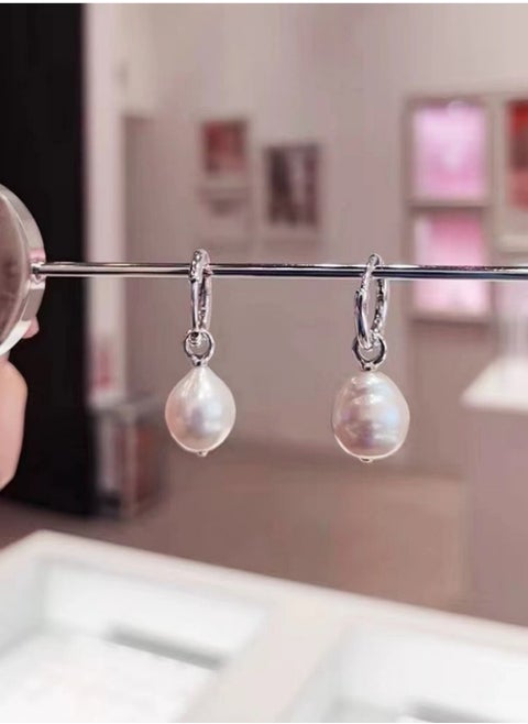 Moments Women's Fashion Versatile Classic Artificial Freshwater Aquaculture Baroque Pearl Earrings Pendant Earring Gift 299426C01