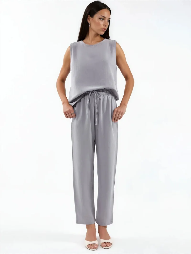 جينيفر Cotton Linen Viscose Two-Piece Coord