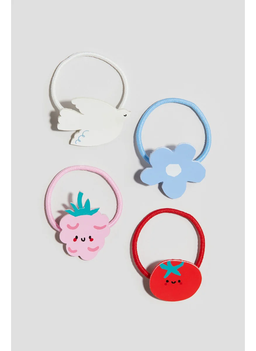 اتش اند ام 4-Pack Bow-Detail Hair Elastics