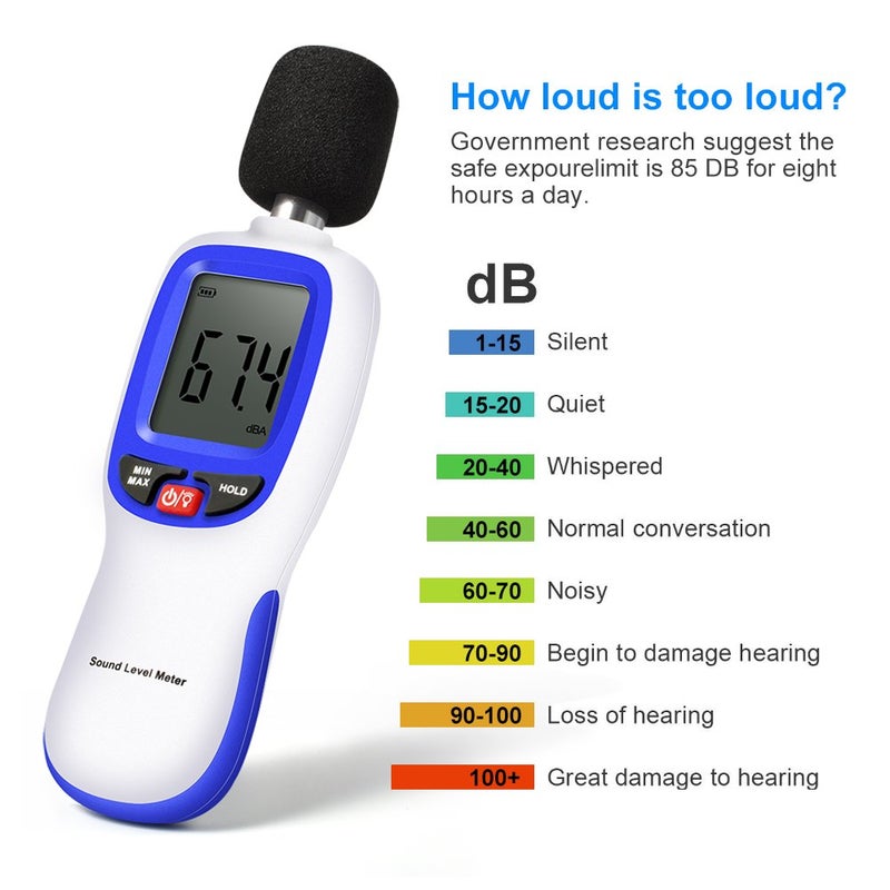 ABS Plastic Portable Digital Sound Level Meter Decibel Noise Measuring Tester for Factories - Image 5