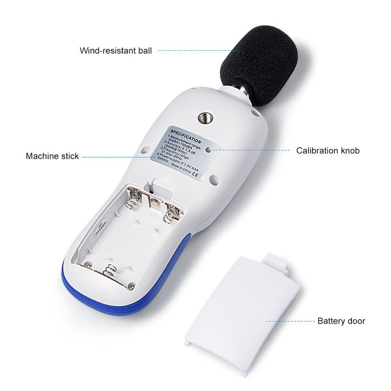 ABS Plastic Portable Digital Sound Level Meter Decibel Noise Measuring Tester for Factories - Image 4