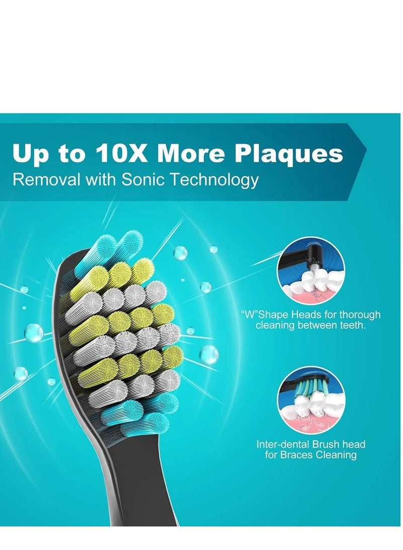 Fairywill Portable Cordless Water Flosser & Electric Toothbrush Combo Black - Image 2