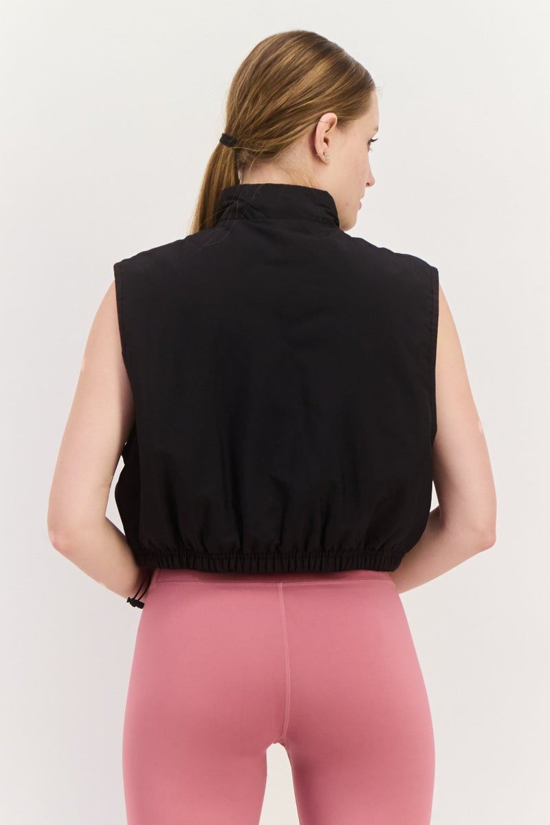 PUMA Women Sportswear Fit Cropped Vest Jacket, Black  - Image 3
