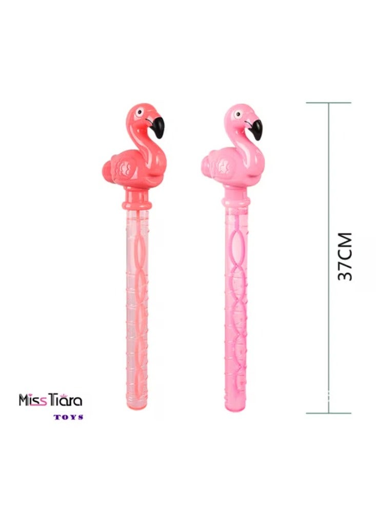 4-Piece Flamingo Bubble Blower Set 37x5cm - Image 2