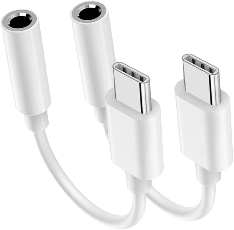 Mizi (2Pack USB to 3.5mm Audio Jack Adapter, External Sound Card Converter Compatible with Headset, PC, Laptop, Mac, Desktops, Linux, PS4 and More Devices - White - Image 1