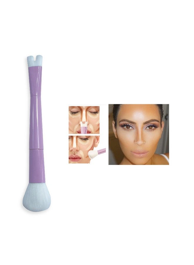 WALULAN WALULAN 2-in-1 Nose Contour Makeup Brush U-Shaped Makeup Brush Nose Contour Sculpting Stickfor Nose, Face  - Image 1