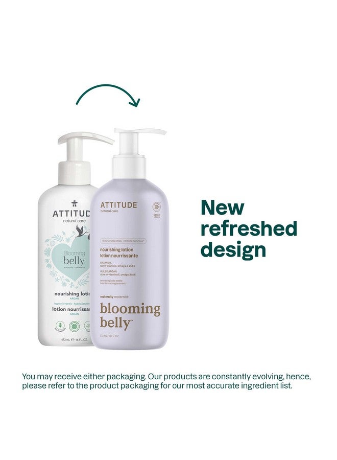 أتيتود لوشن الجسم المغذي للحمل من ATTITUDE، معتمد من مجموعة العمل البيئي، تم اختباره من قبل أطباء الجلدية، مصنوع من النباتات والمعادن، منتجات نباتية للأمومة، زيت الأرغان، 16 أونصة سائلة - Image 2
