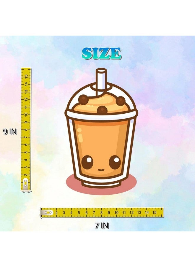 PC 5 Pcs Boba Birthday Banner - Summer Milk Tea Theme Party Decorations for Bubble Tea Lovers, Cardstock Garland Supplies - Image 3