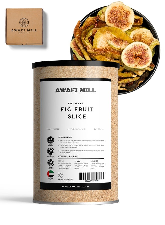 AWAFI MILL Fig Fruit Slices | Naturally Dried Figs | Soft, Chewy and Sweet Snack - 100 g | 3.5 Oz - Image 1