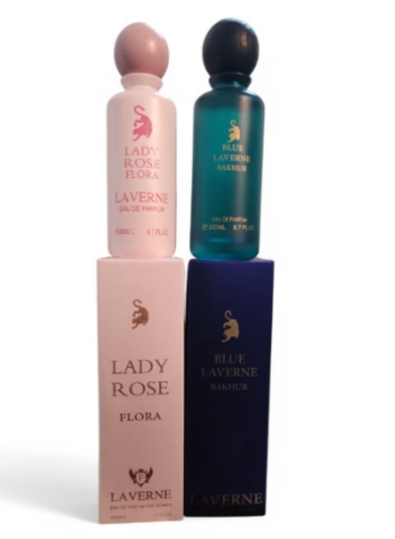 Laverne LAVERNE BLUE BAKHUR AND LADY ROSE FLORA 200ML