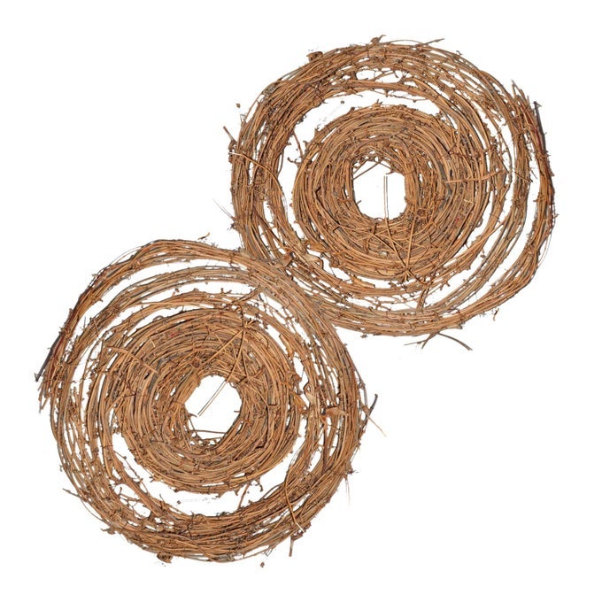 15FEET CRAFTS NATURAL GRAPEVINE TWIG GARLAND WREATHS DIY DECOR STRIP 2PACK 15FT NATURAL