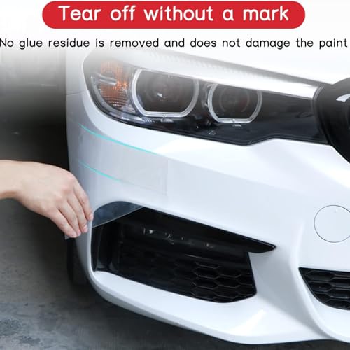 TASMAX car Tape for Scratch car Door Scratch Protector Vinyl Carbon Fiber Tape for Car Door Protection & Accessories ppf Film for car Carbon Fibre wrap (5Cm X 5Meter) Transparent - Image 3