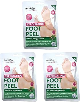Derma V10 Exfoliating Foot Peel Mask Pack of 3 - Image 1