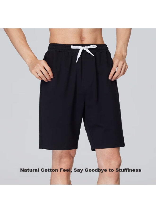 HLA Hailan Home "most Breathable - Air7" Couple's Cotton Elastic Sleep Shorts For Men And Women, Can Be Worn Outside As Beach Shorts Or Home Pants - Image 2