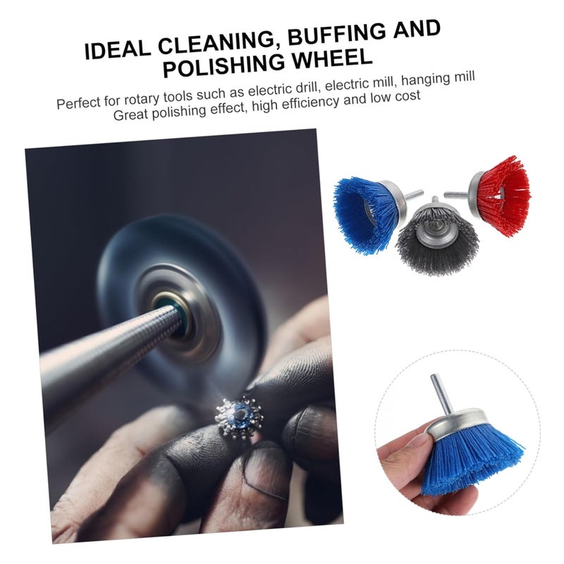 3pcs Polishing Wheel Brush for Drill Grinding Tool Wheel Polishing Kit - Image 2