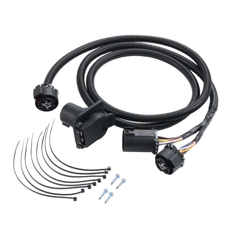 DICMIC 7Pin Trailer Wiring Harness Extension Connector VehicleSide Truck Bed for Gooseneck 5th Wheel for Chevy Dodge Ford GM