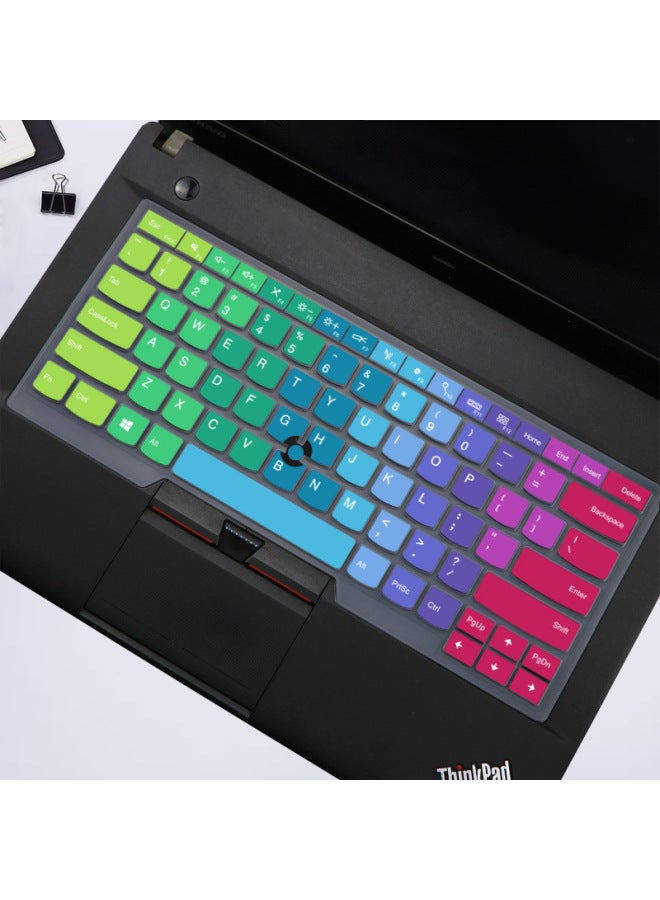 For Lenovo Air15 2021 Rescuers R7000 Small Pro16 Notebook Silicone Keyboard Protective Film-Color:Gradient Light Purple (JB-052)-Dimensions:r9000x 2021