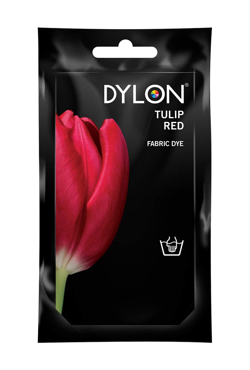 Dylon Hand Dye, Fabric Dye Sachet for Clothes & Soft Furnishings, 50g - Tulip Red - Image 1