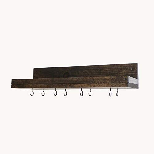 ODEJIA Coffee Mug Shelf with Hooks Coffee Mug Wall Rack Hanging Coffee Cup Mug Rack Coffee Mug Holder Coffee Bar Shelf Organizer Set of 1 Coffee Mug Holder - Image 5