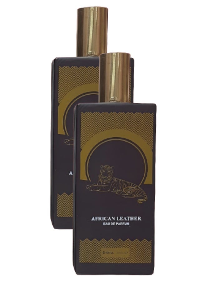ايميك 2 قطع عطر أفريكان ليذر للجنسين، 100 مل - Image 1