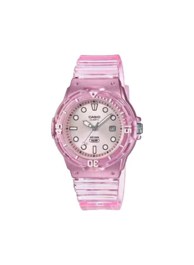 كاسيو Women's Analog Display Watch With Pink Resin Strap - LRW-200HS-4EVDF