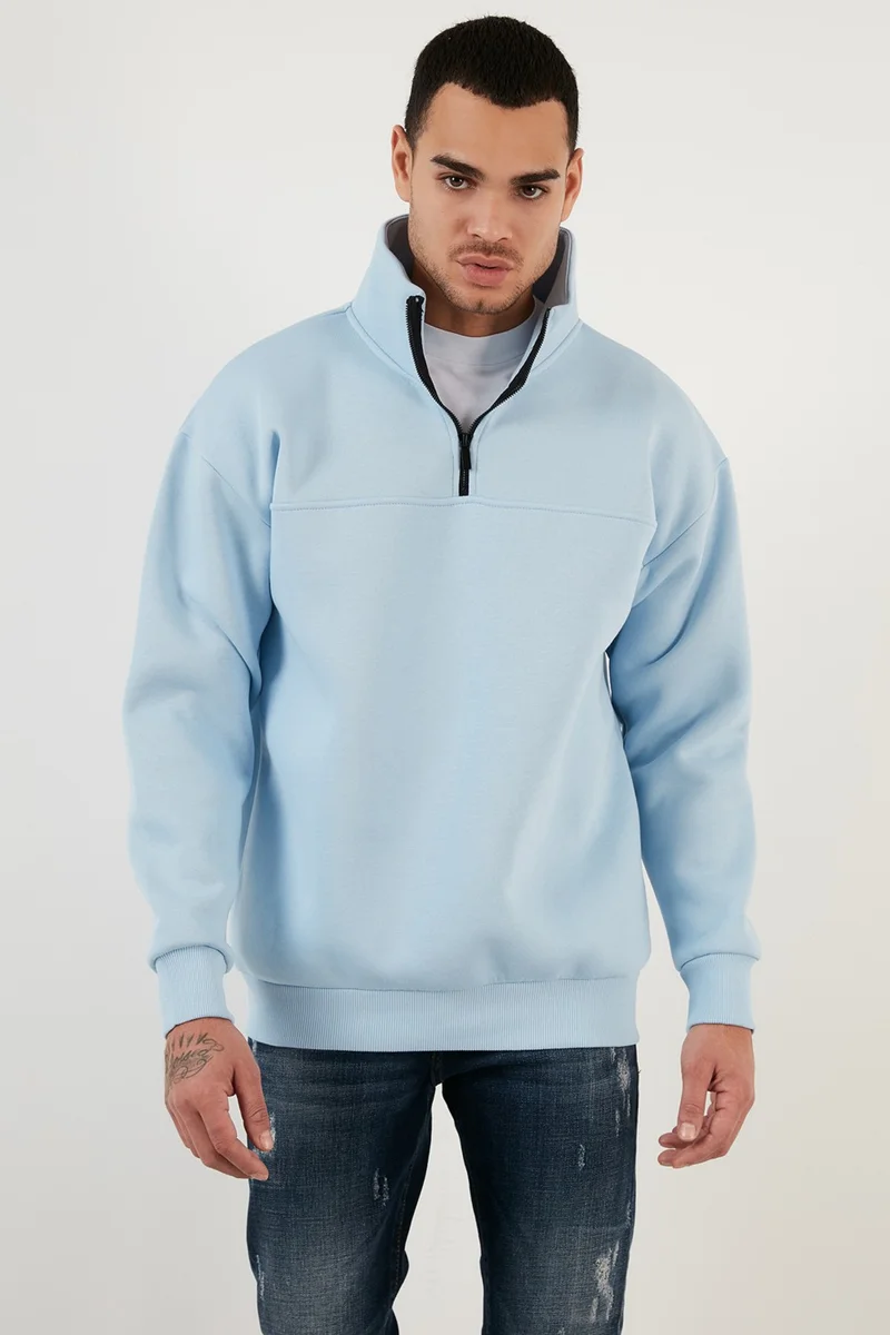 Buratti Regular Fit Cotton Lining Soft Raised Winter Sweat Men's Sweat 59053431