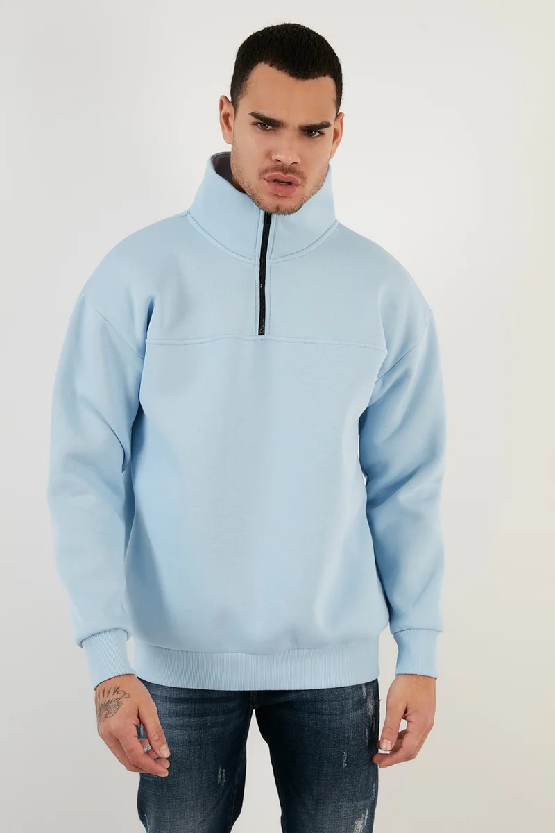 Buratti Regular Fit Cotton Lining Soft Raised Winter Sweat Men's Sweat 59053431