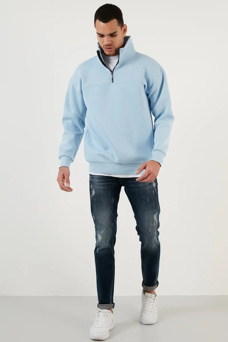 Buratti Regular Fit Cotton Lining Soft Raised Winter Sweat Men's Sweat 59053431