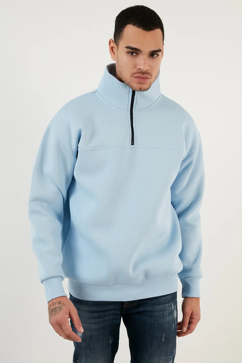 Buratti Regular Fit Cotton Lining Soft Raised Winter Sweat Men's Sweat 59053431