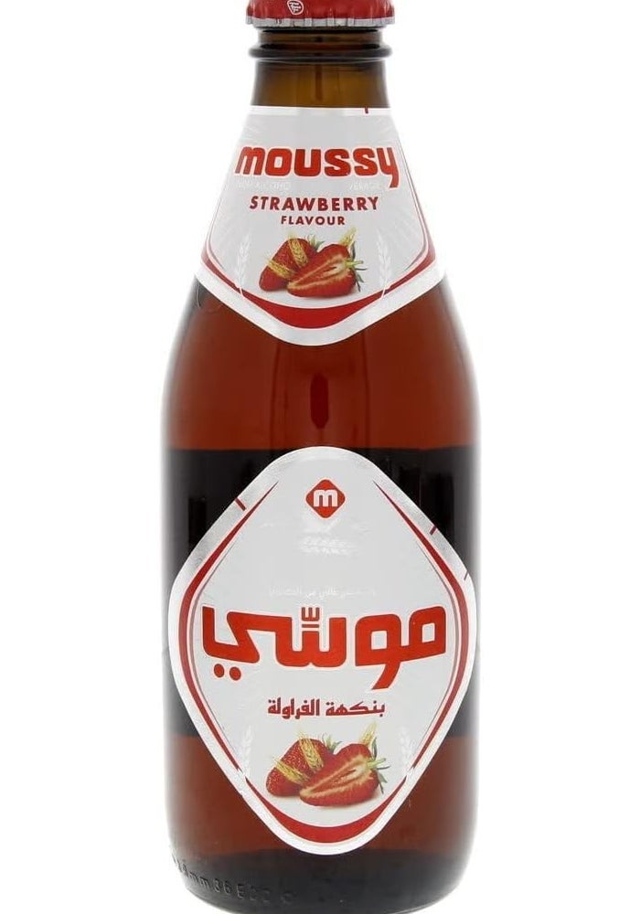 مشروب مولت موسي بنكهات الفراولة، زجاجة 330 مل (عبوة من 24)