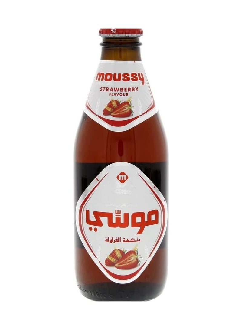 Moussy Malt Beverage Strawberry Flavour, 330 ml Bottle (Pack of 24) - Image 2