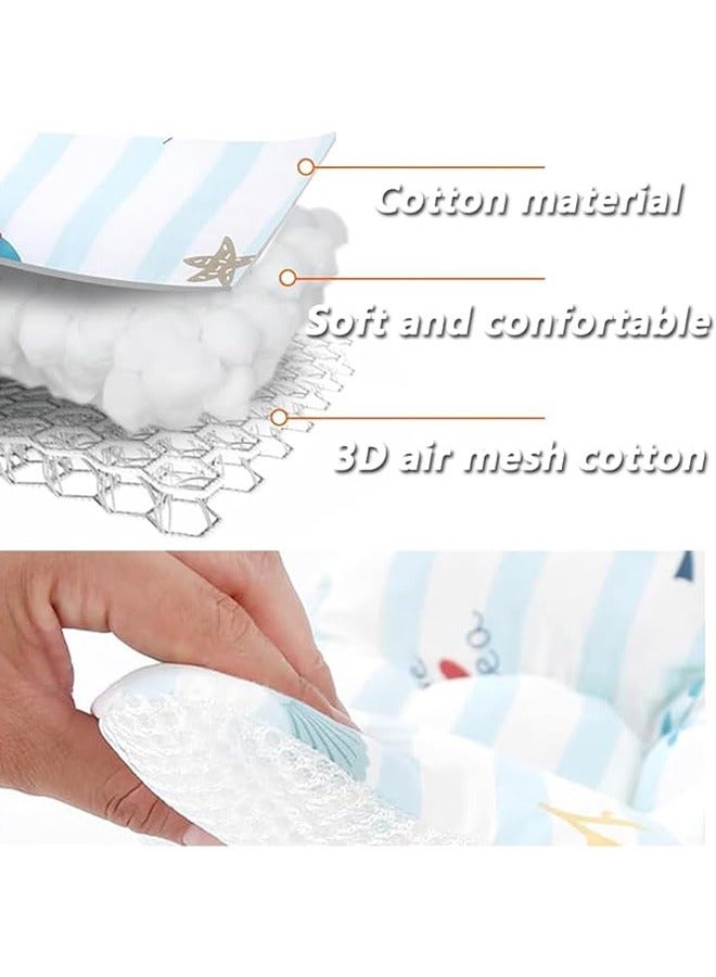 وسادة عربة اطفال وسادة مقعد عربة الأطفال، مقعد سيارة للرضع، وسادة دعم للرأس والجسم، وسادة قابلة للتنفس لكرسي السيارة العالي، مقعد غير قابل للانزلاق للأطفال الرضع مفرش عربة اطفال (قطة وردية) - Image 5