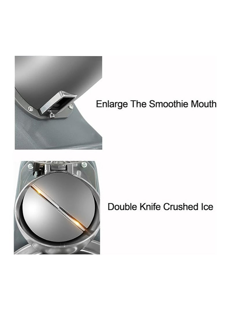 Apustim Ice Crusher Shaved Ice Machine Electric Snow Cone Machine，Double Blade Design，Adjustable Thickness，Suitable For Private And Commercial Use（Grey） - Image 3