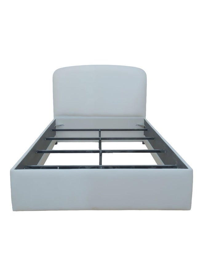 DANUBE HOME Reena 120x200 Upholstered Single Bed - Beige | Stylish Engineered Wood & Fabric Design | Durable Metal Frame | No Storage | Ideal for Bedroom Furniture - Image 5