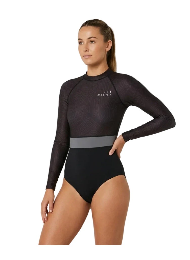 Jetpilot Allure lycra ladies swimsuit - Black - Image 1