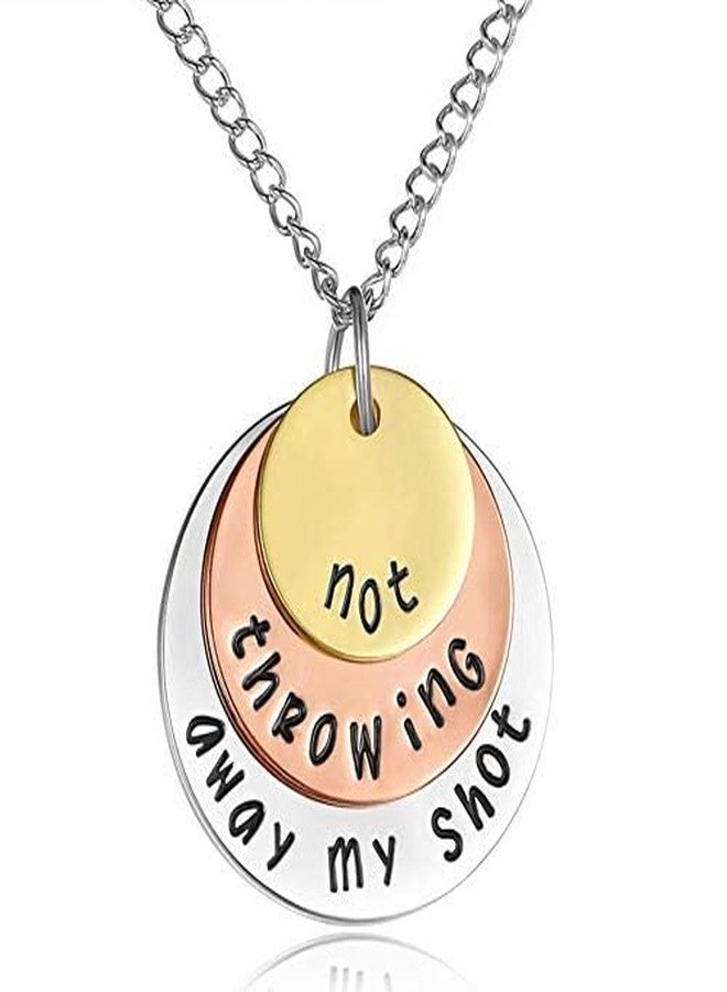HANRESHE Not Throwing Away My Shot Necklace Broadway Hamilton Gift Necklace Rise Up Tri-Layer Broadway Musical Necklaces Pendants Jewelry Broadway Gifts Women - Image 2