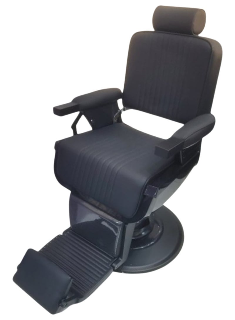 فينتاج كرسي حلاقة احترافي، قابل للإمالة هيدروليكي، مع تنجيد متين، قاعدة قوية، ومسند رأس قابل للتعديل لضمان أقصى درجات الراحة والدعم. - Image 5